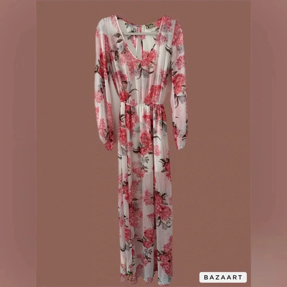 Show Me Your MuMu Jocelyn Maxi Blossom Blush Dress. - Picture 2 of 8
